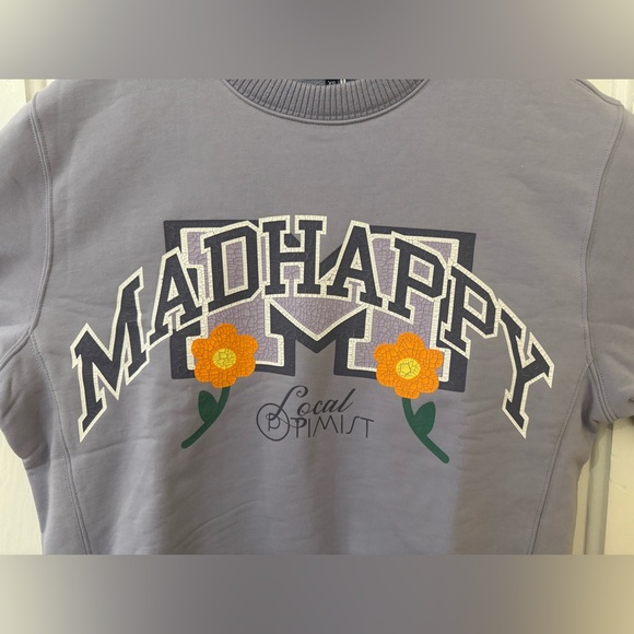 Madhappy Spring Capsule Fleece Crewneck Periwinkle XS - Picture 2 of 8